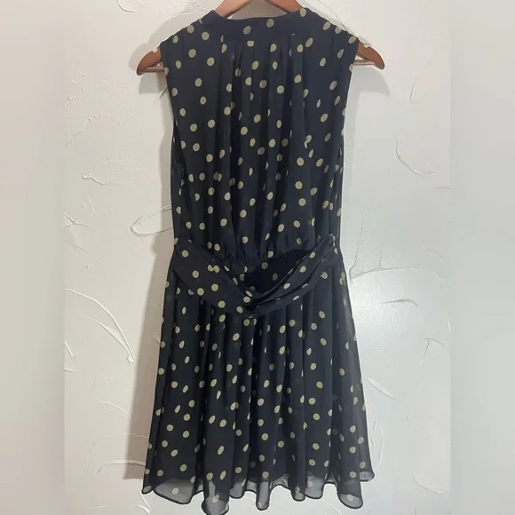 THML Polka Dot Sheer Blouson Dress SZ M - Picture 3 of 12
